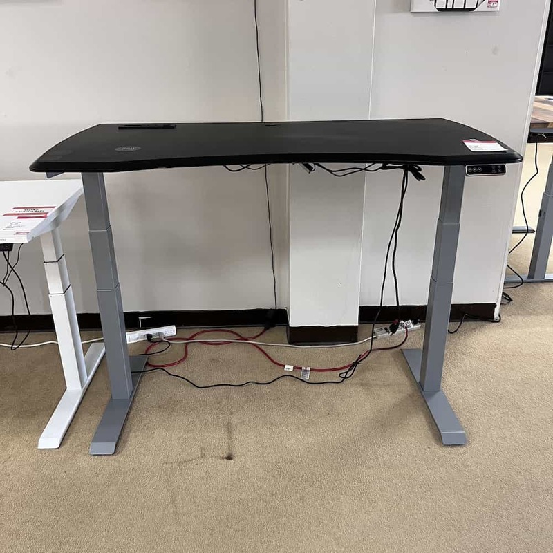 60″ x 29″ Loctek Black and Grey Height Adjustable Programmable Electric Standing Desk Office Furniture Liquidations
