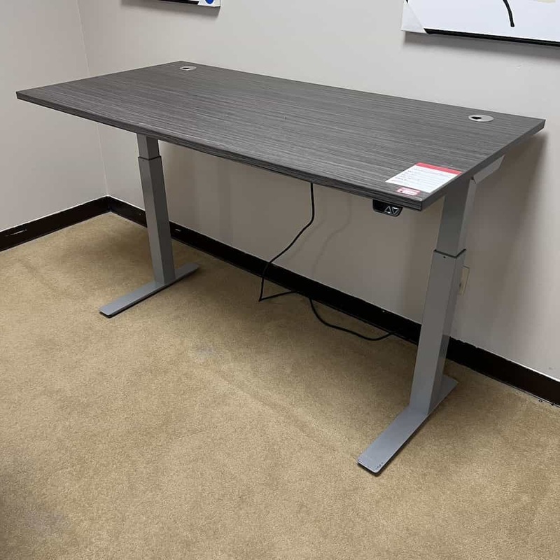 60″ x 30″ Grey Height Adjustable Electric Standing Desk Office Furniture Liquidations
