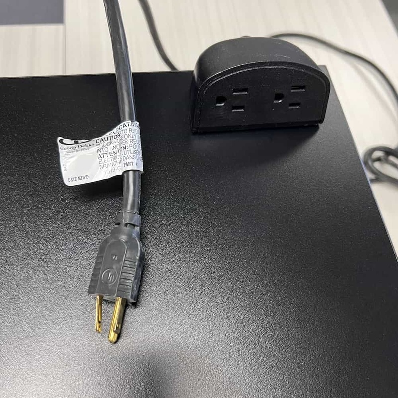 Black Power Hub for Desk Top with 2 Plugs Office Furniture Liquidations