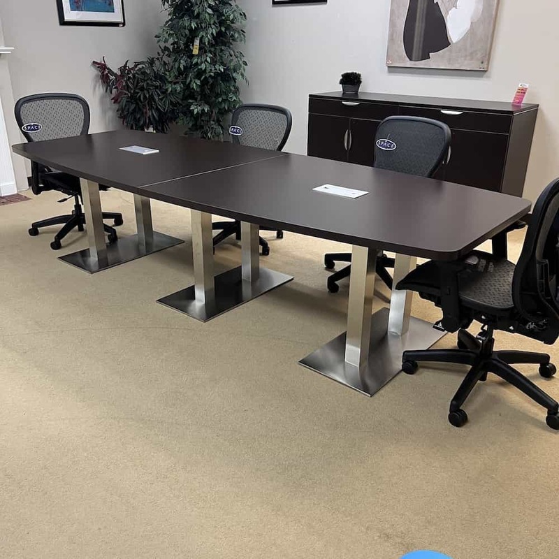 Prices Inside – New – 6 Ft – 14 Ft Boat Shaped Metal Board Base Conference Table – Various Colors Office Furniture Liquidations