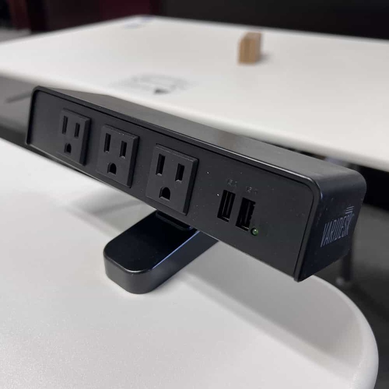 Vari Black PowerHub Surge Protector for Desk Top Office Furniture Liquidations