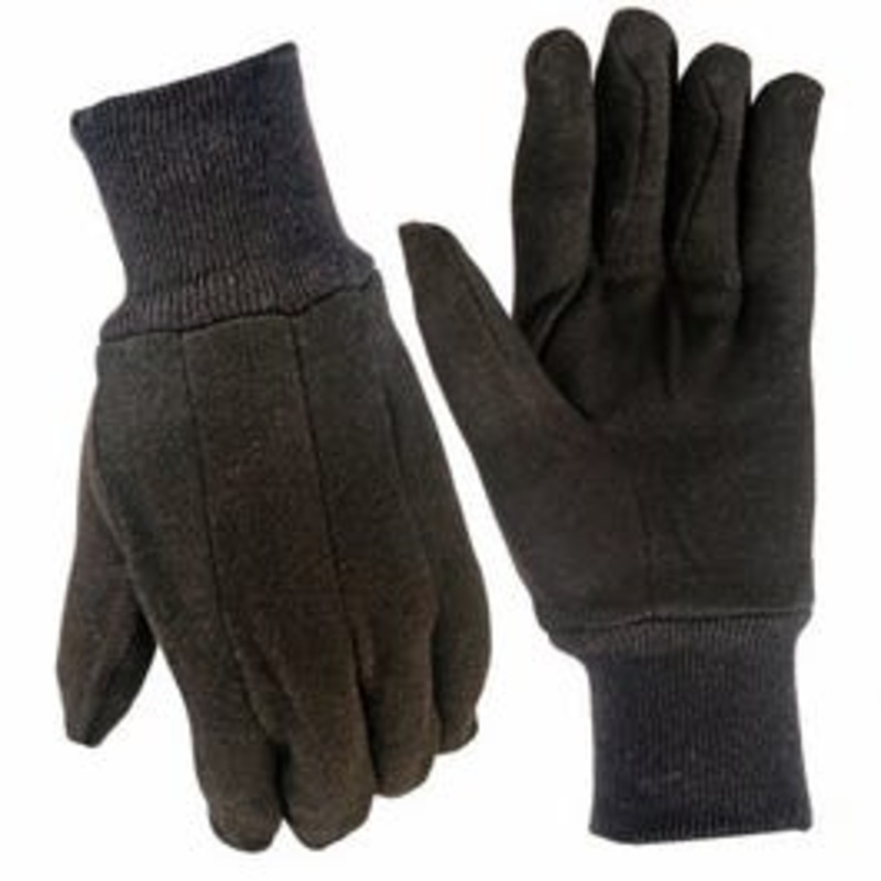 Jersey Work Gloves, Brown, Men’s Small