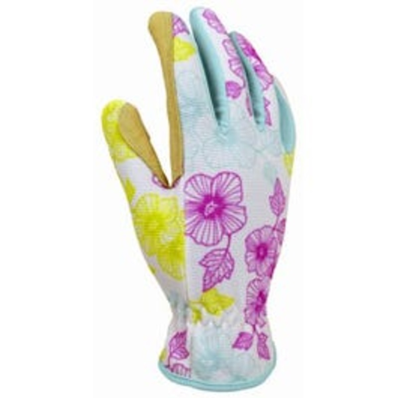 Planter Garden Gloves, Synthetic Leather Palm, Spandex, Women’s Large