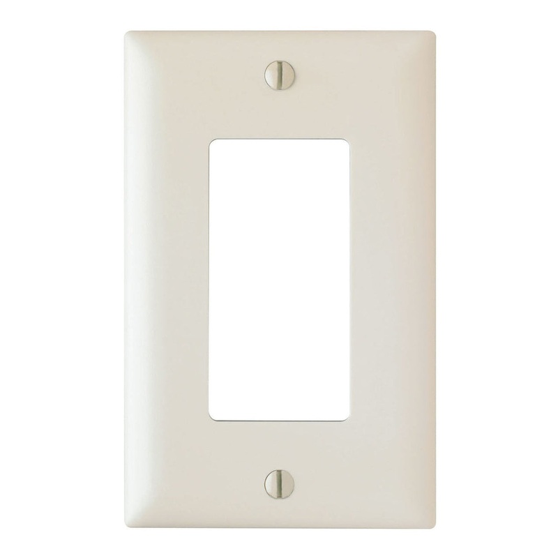 Pass & Seymour Thermoplastic One Gang Decorator Wall Plate, Light Almond