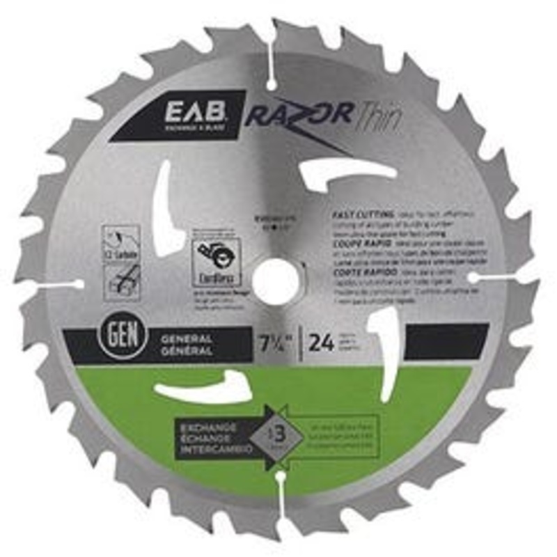 Circular Saw Blade, Thin, 7-1/4-In. x 24T