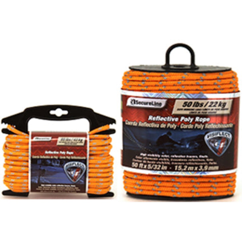 1/4 X50  ORANGE REFLECTIVE ROPE