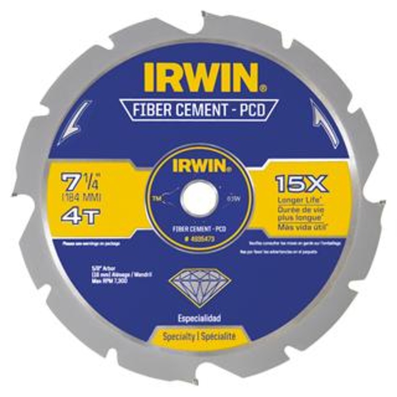 Irwin PCD Fiber Cement Blade 7-1/4″