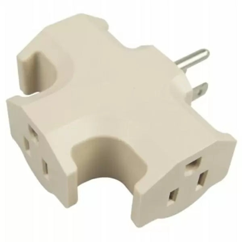 Kab Enterprise Master Electrician Heavy Duty 3 Outlet Adapter – Beige