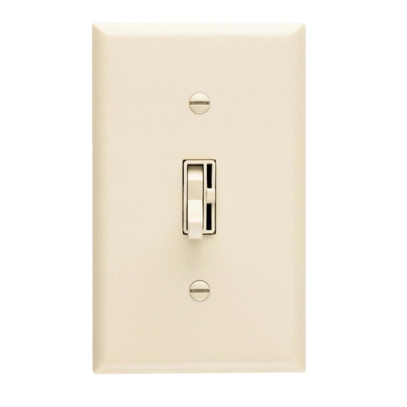 Lutron Toggler Incandescent Ivory Preset Slide Dimmer Switch