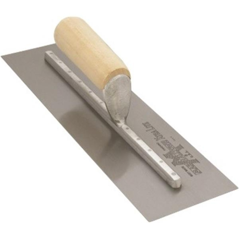 Marshalltown Finishing Trowel 14″ x 3″, Tempered Blade Straight Handle Spring Steel