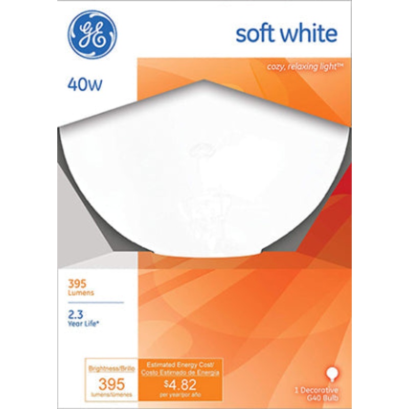 40W G40 Med Soft White Globe
