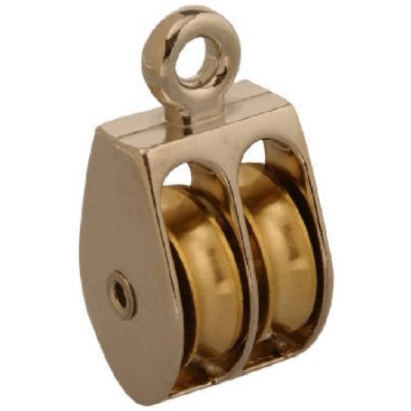 Campbell 1″ Pulley, Double Sheave, Rigid Eye