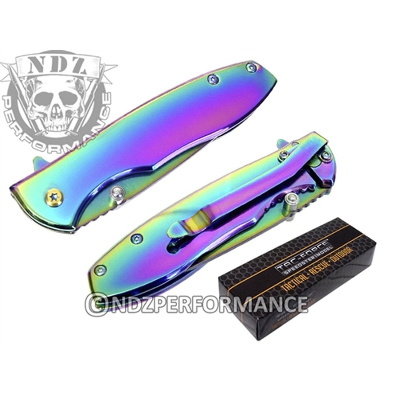 Tac-Force Tf-573 2.5″ Spring Assisted Pocket Knife Rainbow