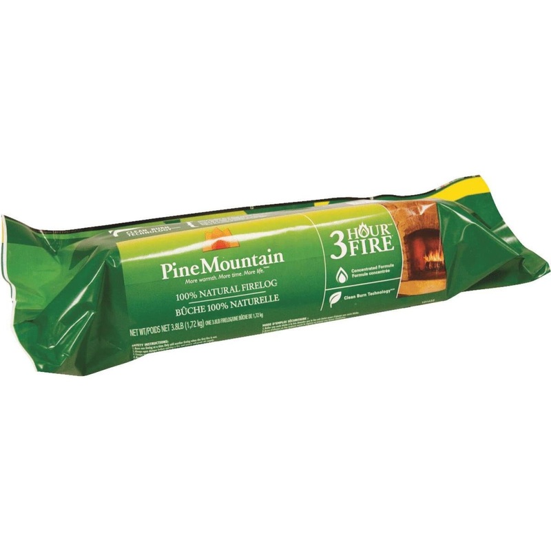 Pine Mountain Traditional 3-Hour Firelogs, Easy Starter Logs, 10.5″ x 3″, 1 Pack Long Burning Firelog for Fireplace, Campfire, Fire Pit, Indoor & Outdoor Use