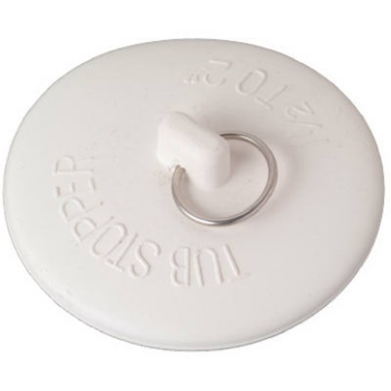 Master Plumber Rubber Tub Stopper with Metal Ring