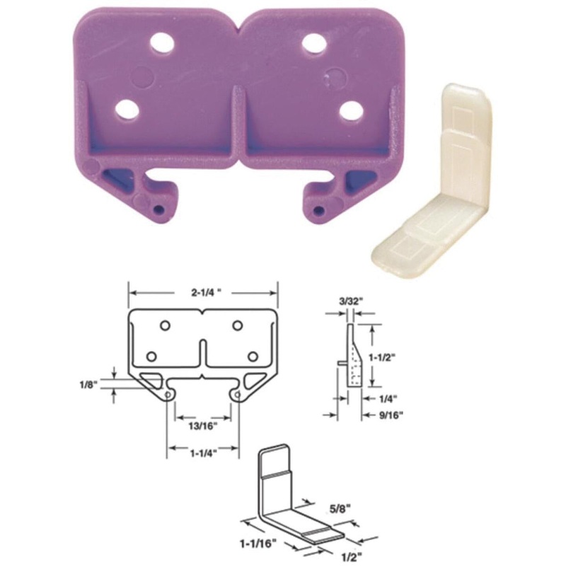 Prime-Line 1-1/4″ Polyethylene White Track Guide (2 Count)