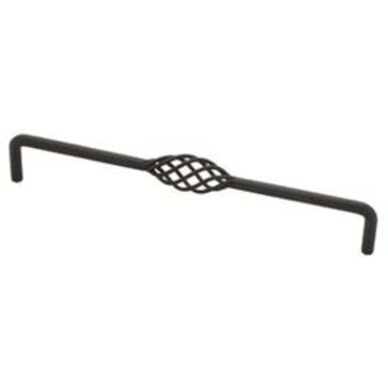 Cabinet Pull, Birdcage Wire, Flat Black, 11-5/16-In.
