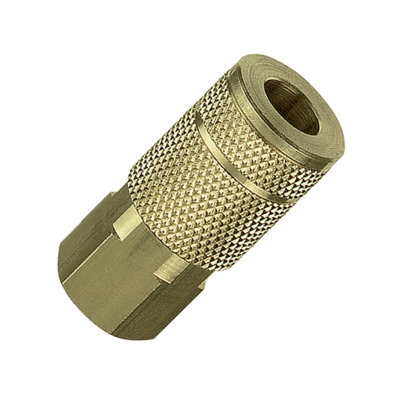 Tru-flate 1/4″ T Design x 1/4″ FNPT Brass Coupler